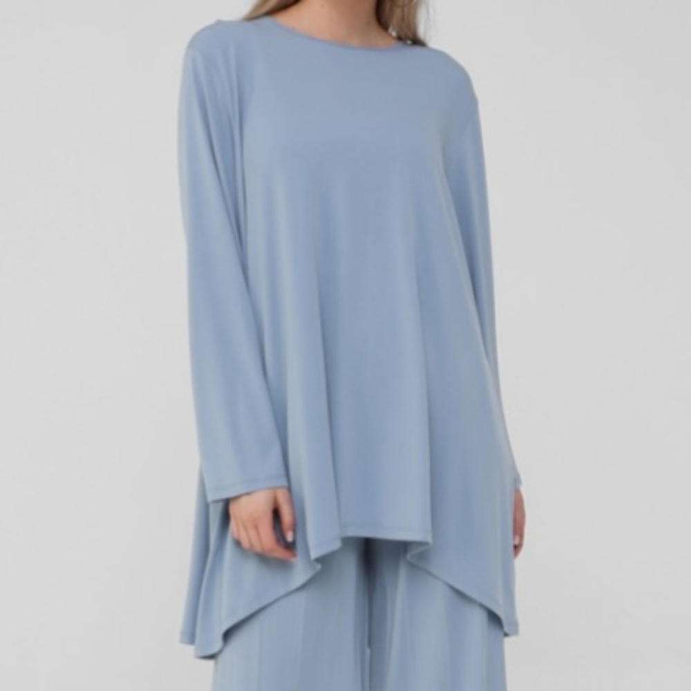 Alia Blue crew neck unlined plus size suit 22